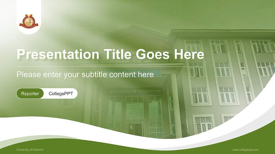 University of Kashmir Lecture Sharing and Networking Event PPT Template16:9 ratio PPT effect preview image