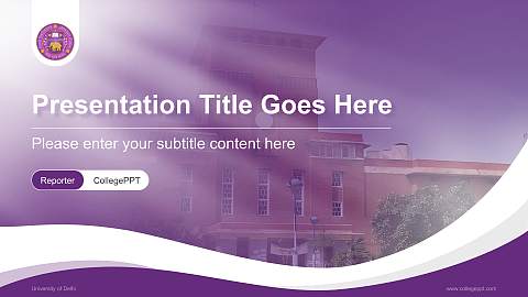 University of Delhi Lecture Sharing and Networking Event PPT Template