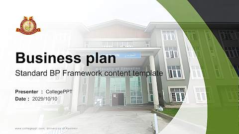 University of Kashmir Competition/Entrepreneurship Contest PPT Template
