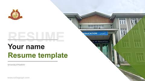 University of Kashmir Resume PPT Template