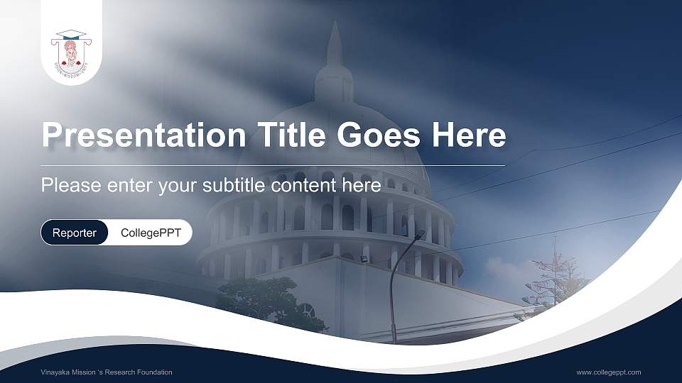 Vinayaka Mission ‘s Research Foundation Lecture Sharing and Networking Event PPT Template16:9 ratio PPT effect preview image