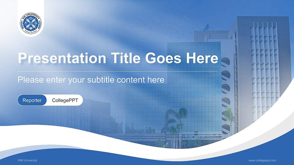 XIM University Lecture Sharing and Networking Event PPT Template16:9 ratio PPT effect preview image