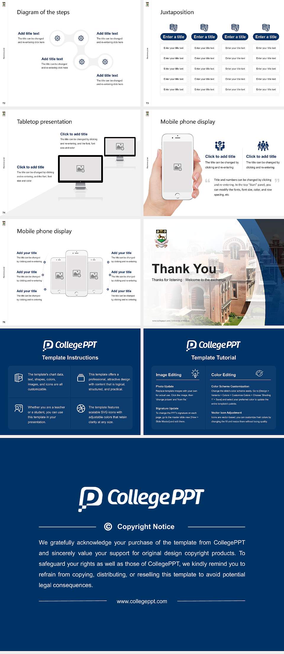 University of Madras Competition/Entrepreneurship Contest PPT Template4:3 ratio PPT effect preview image9