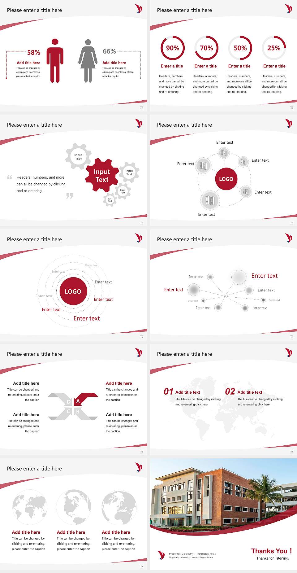 Vidyashilp University Course/Courseware Creation PPT Template4:3 ratio PPT effect preview image4