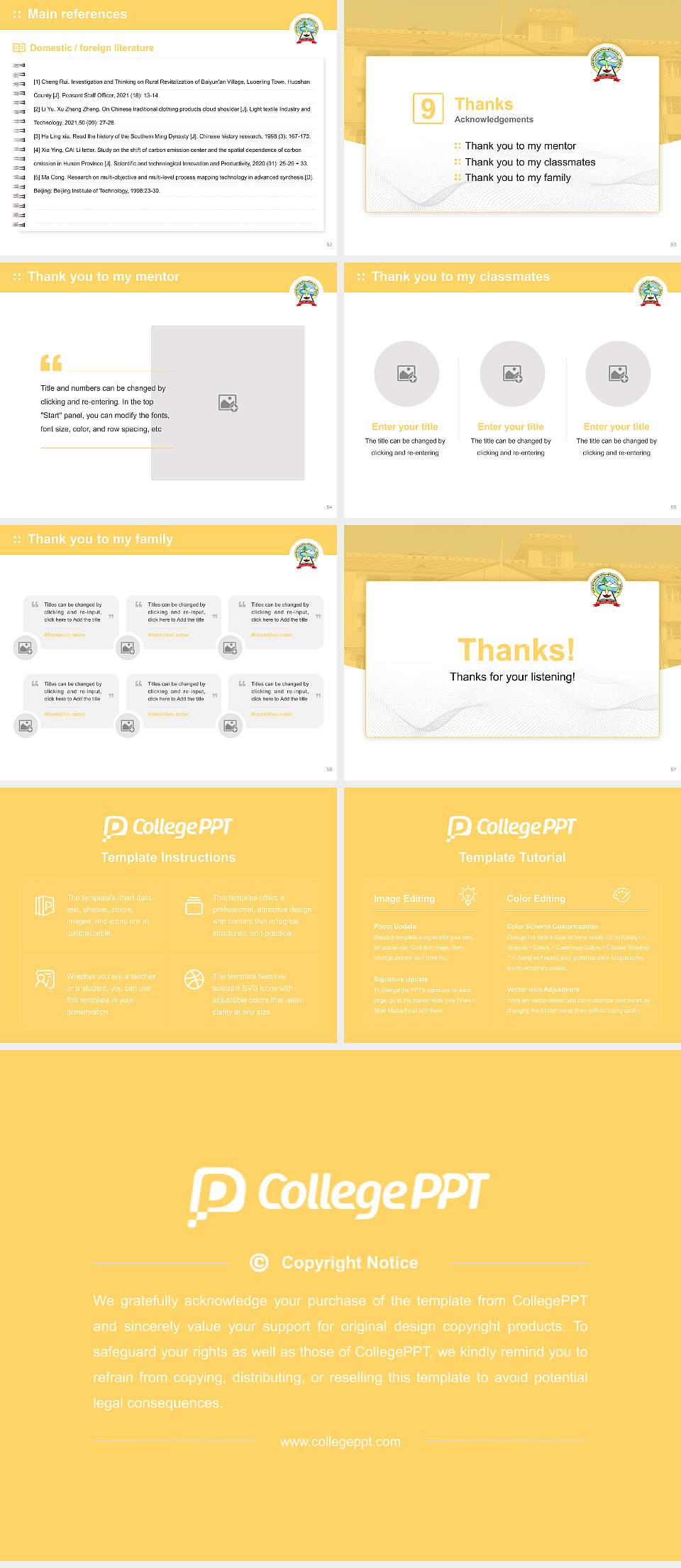 Uttarakhand Sanskrit University Graduation Thesis Defense PPT Template4:3 ratio PPT effect preview image7