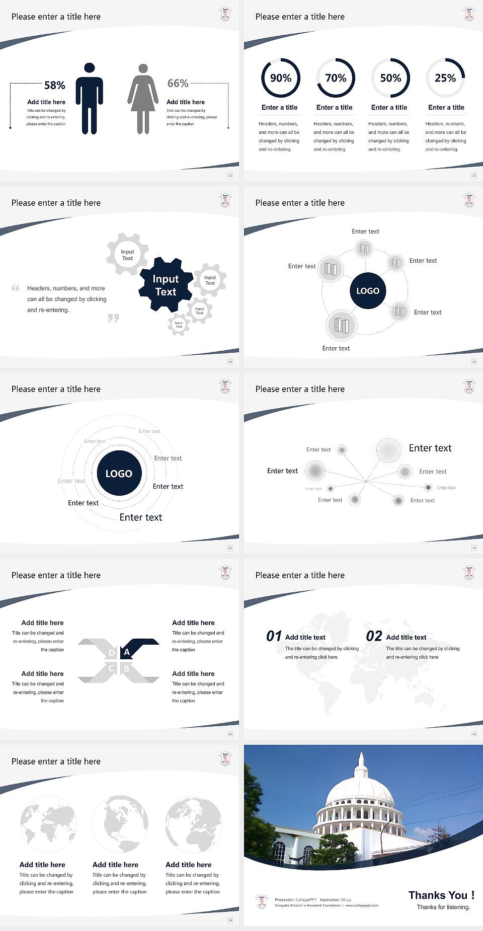 Vinayaka Mission ‘s Research Foundation Course/Courseware Creation PPT Template4:3 ratio PPT effect preview image4