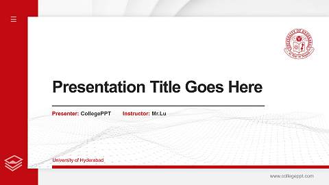 University of Hyderabad Thesis Proposal/Graduation Defense PPT Template