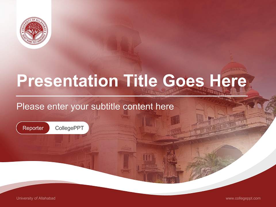 University of Allahabad Lecture Sharing and Networking Event PPT Template4:3 ratio PPT effect preview image4