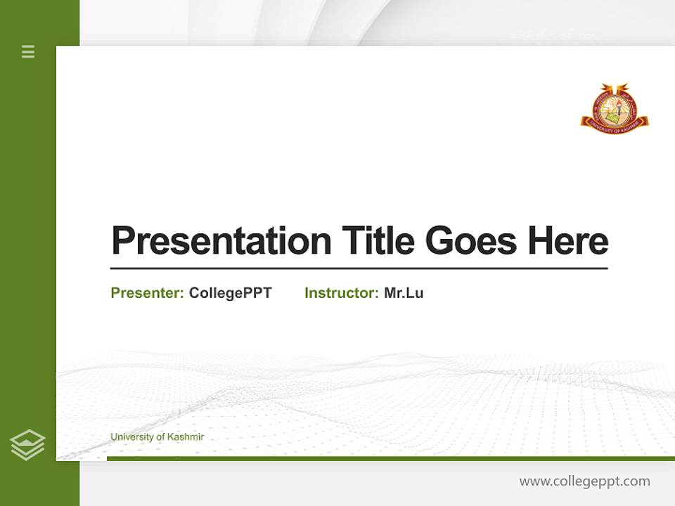 University of Kashmir Thesis Proposal/Graduation Defense PPT Template4:3 ratio PPT effect preview image5