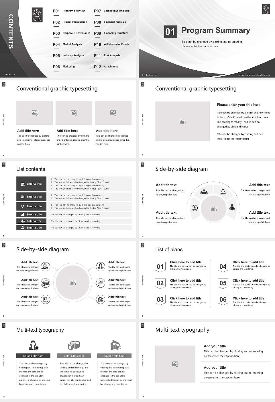 World University of Design Competition/Entrepreneurship Contest PPT Template16:9 ratio PPT effect preview image2