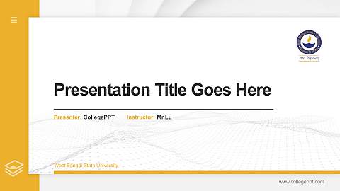 West Bengal State University Thesis Proposal/Graduation Defense PPT Template