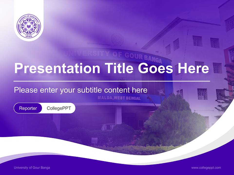 University of Gour Banga Lecture Sharing and Networking Event PPT Template4:3 ratio PPT effect preview image4