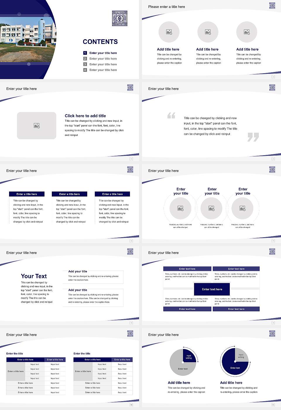 University of Kalyani Course/Courseware Creation PPT Template16:9 ratio PPT effect preview image2