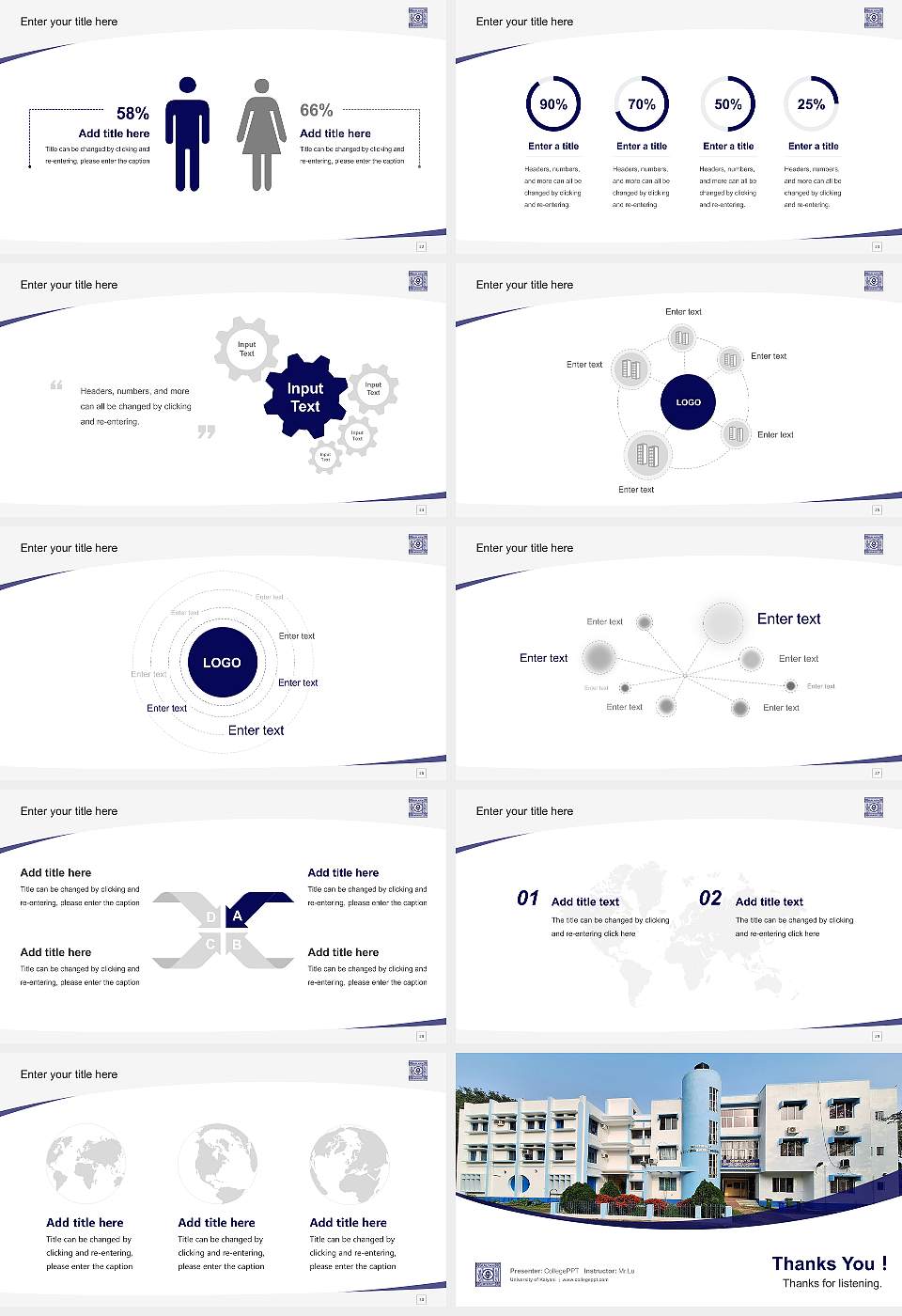 University of Kalyani Course/Courseware Creation PPT Template16:9 ratio PPT effect preview image4