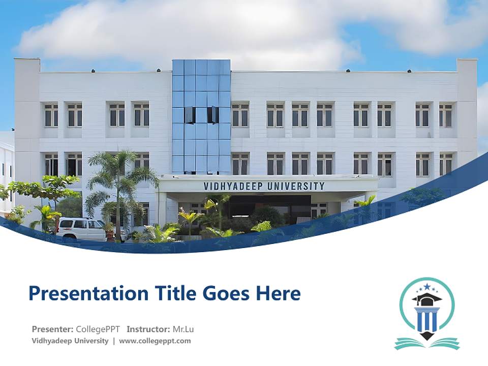 Vidhyadeep University Course/Courseware Creation PPT Template4:3 ratio PPT effect preview image5