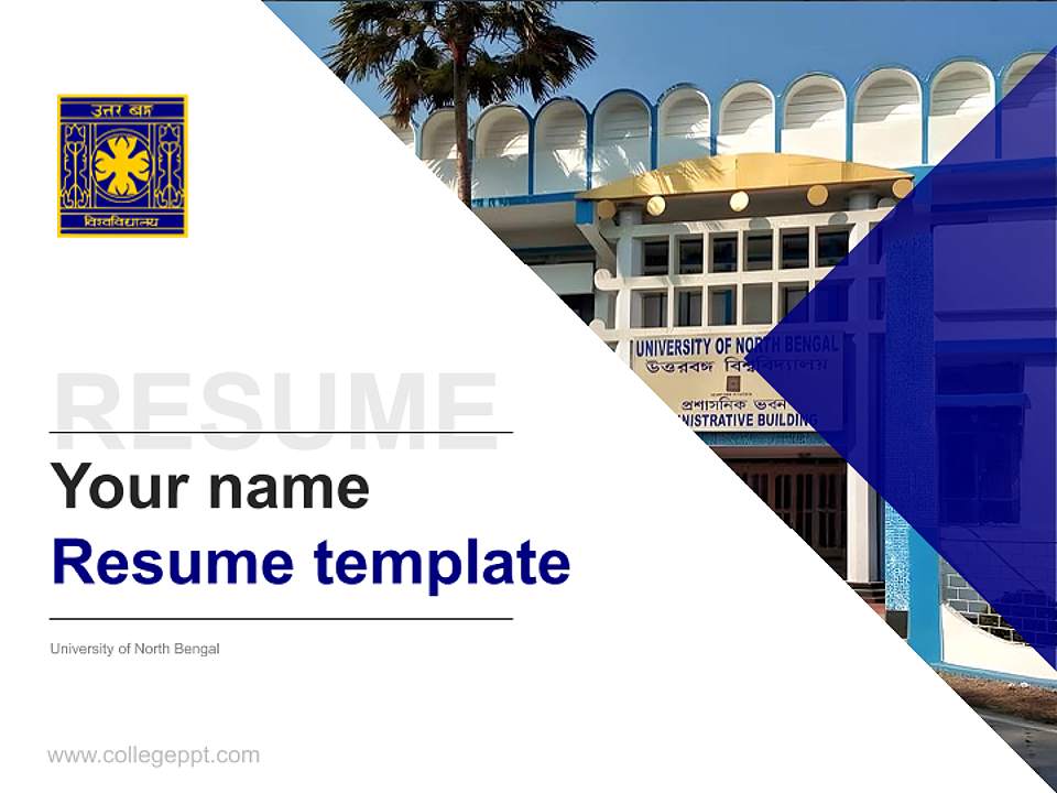 University of North Bengal Resume PPT Template4:3 ratio PPT effect preview image5