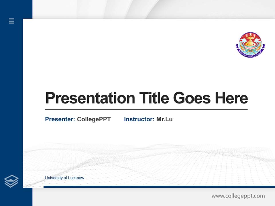 University of Lucknow Thesis Proposal/Graduation Defense PPT Template4:3 ratio PPT effect preview image5
