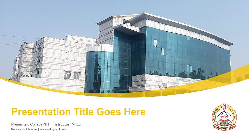 University of Jammu Course/Courseware Creation PPT Template16:9 ratio PPT effect preview image