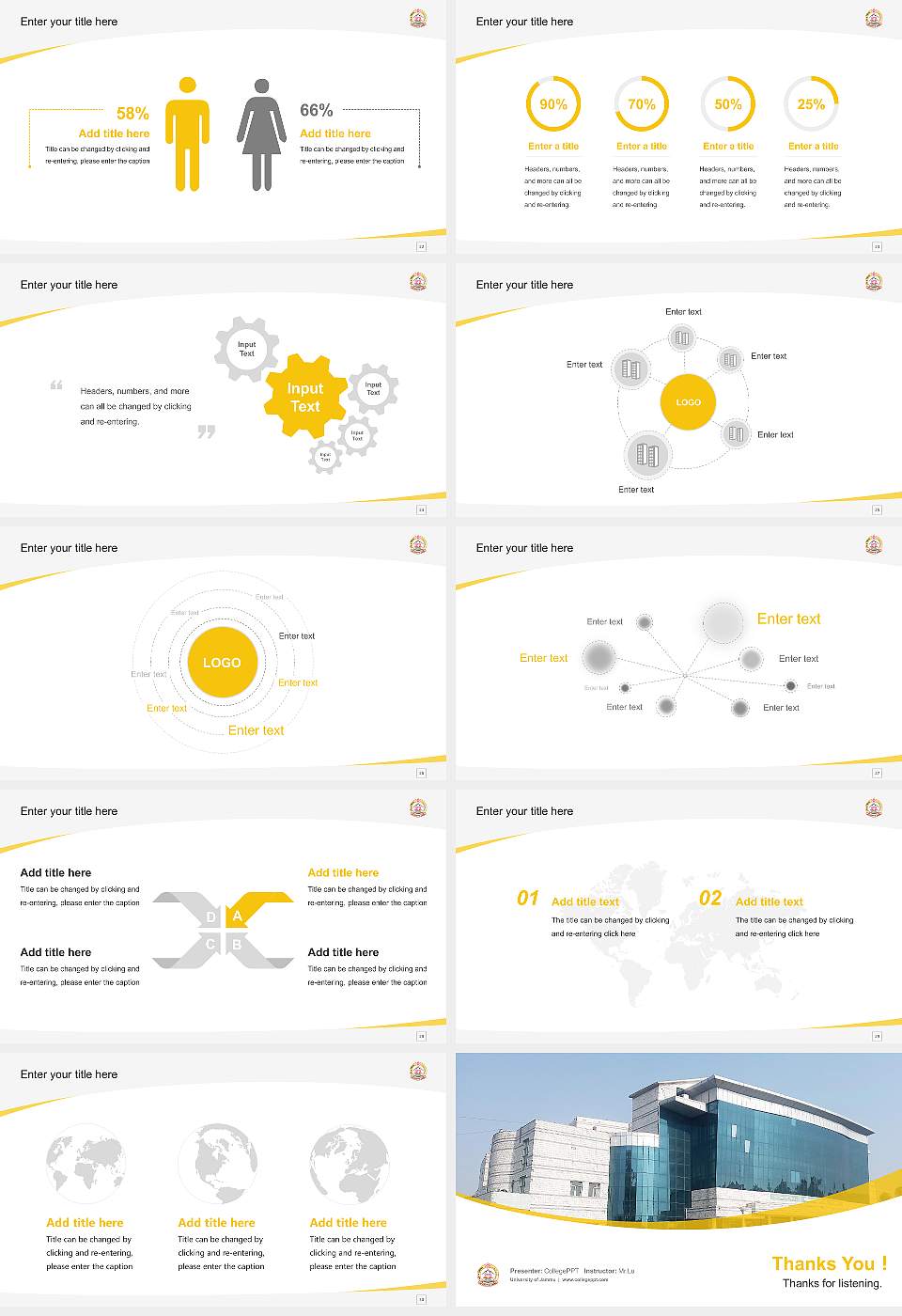University of Jammu Course/Courseware Creation PPT Template16:9 ratio PPT effect preview image4