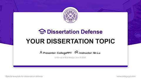 University of Gour Banga Graduation Thesis Defense PPT Template
