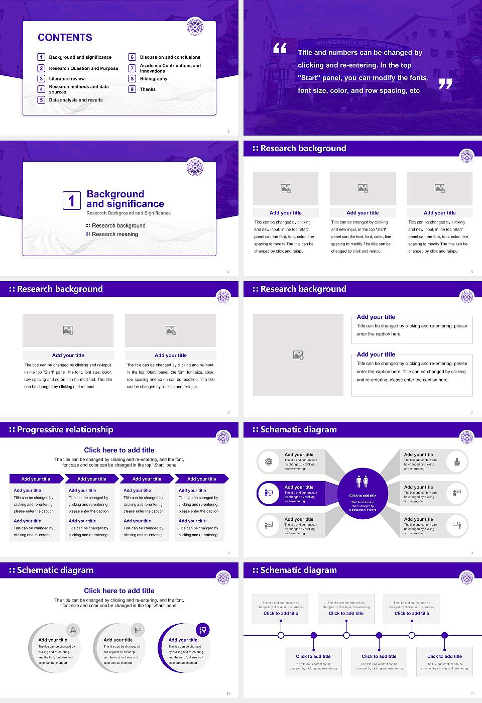 University of Gour Banga Graduation Thesis Defense PPT Template16:9 ratio PPT effect preview image2