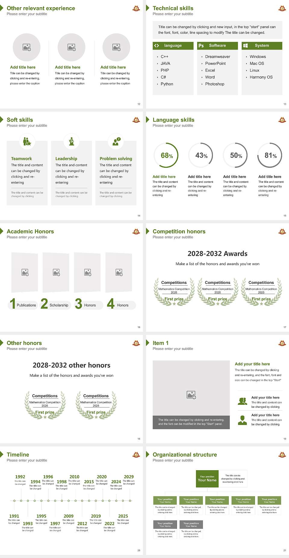 University of Kashmir Resume PPT Template4:3 ratio PPT effect preview image3
