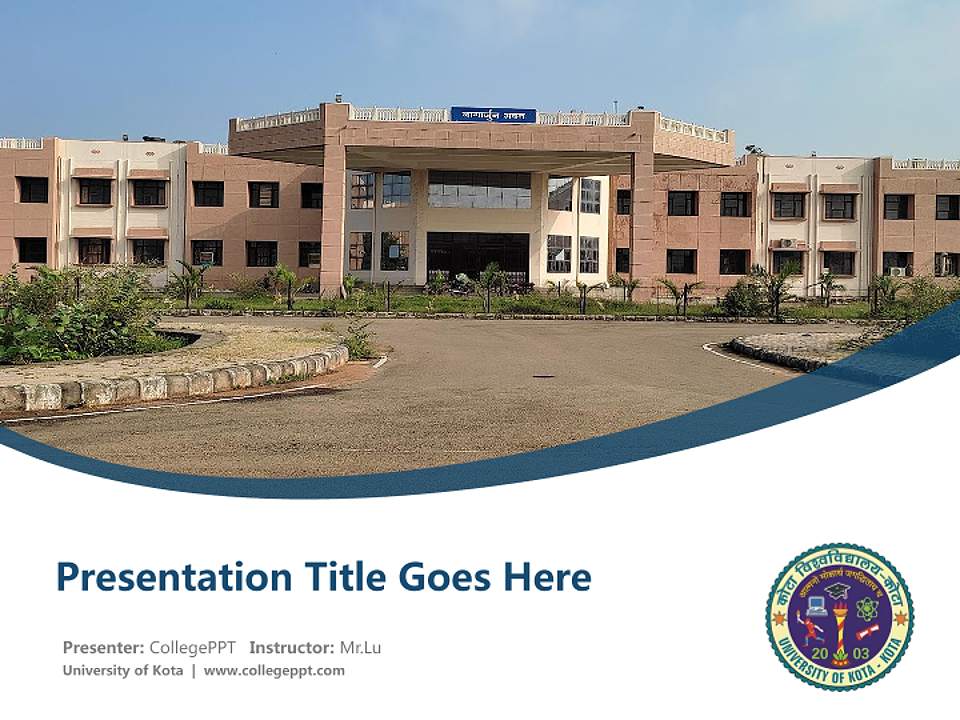 University of Kota Course/Courseware Creation PPT Template4:3 ratio PPT effect preview image5