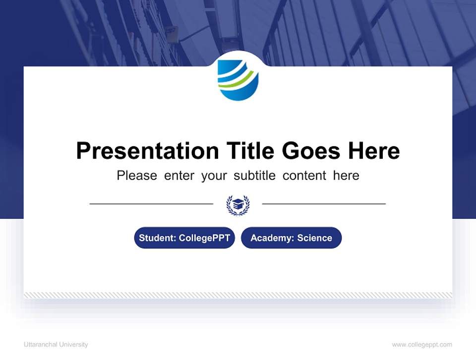 Uttaranchal University National Scholarship Defense PPT Template4:3 ratio PPT effect preview image4