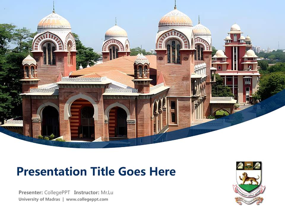 University of Madras Course/Courseware Creation PPT Template4:3 ratio PPT effect preview image5