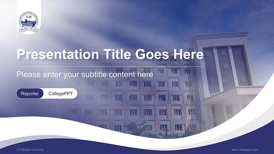 VIT Bhopal University Lecture Sharing and Networking Event PPT Template16:9 ratio PPT effect preview image