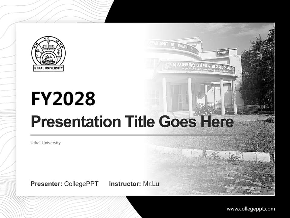 Utkal University Academic Presentation/Research Findings Report PPT Template4:3 ratio PPT effect preview image5