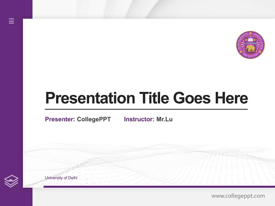 University of Delhi Thesis Proposal/Graduation Defense PPT Template4:3 ratio PPT effect preview image5