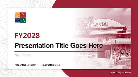 Vijaybhoomi University Academic Presentation/Research Findings Report PPT Template