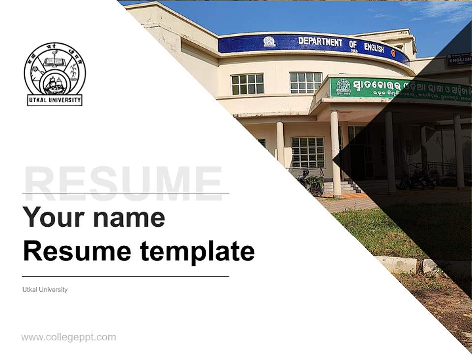 Utkal University Resume PPT Template4:3 ratio PPT effect preview image5