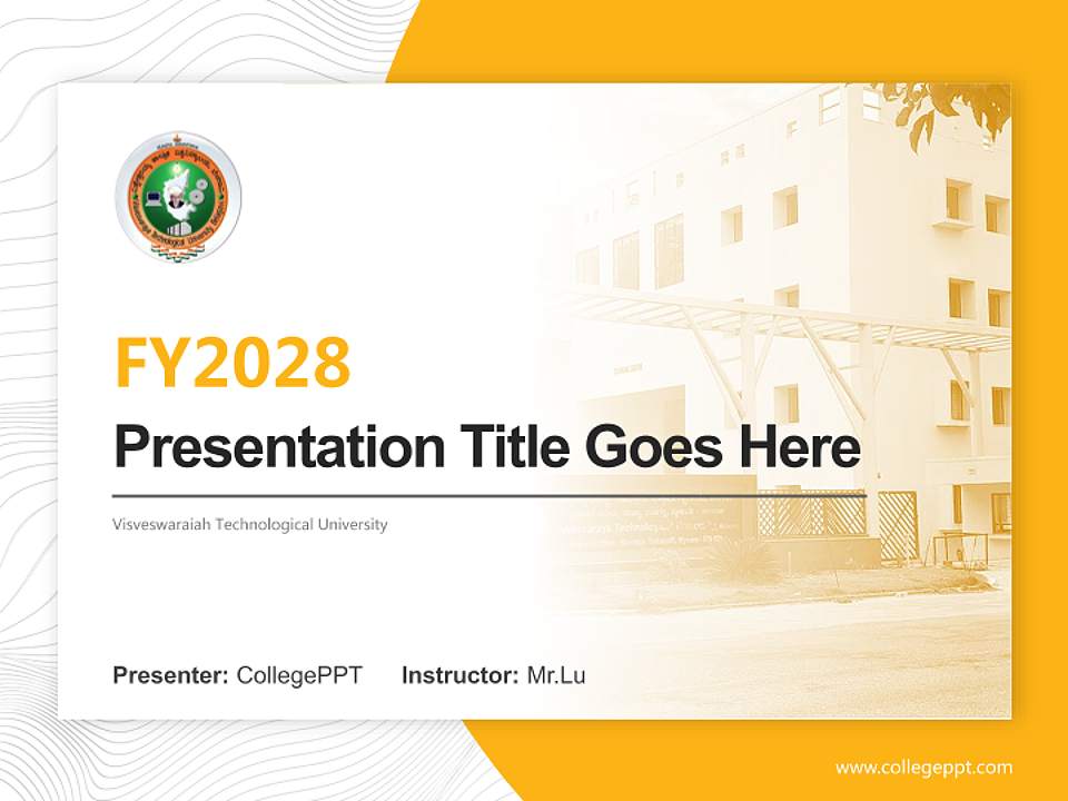 Visveswaraiah Technological University Academic Presentation/Research Findings Report PPT Template4:3 ratio PPT effect preview image5