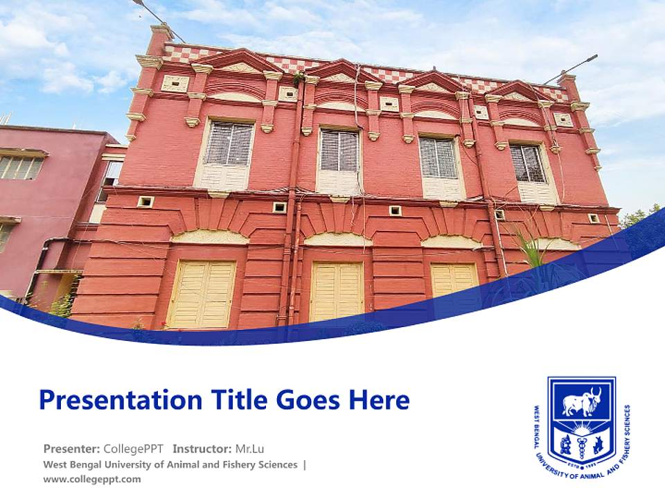 West Bengal University of Animal and Fishery Sciences Course/Courseware Creation PPT Template4:3 ratio PPT effect preview image5