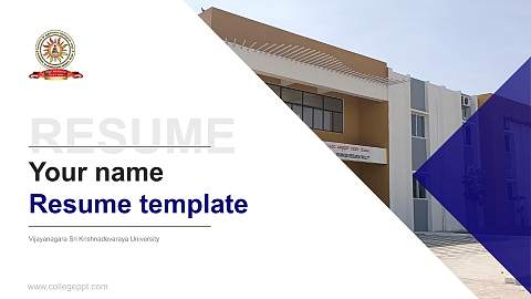 Vijayanagara Sri Krishnadevaraya University Resume PPT Template