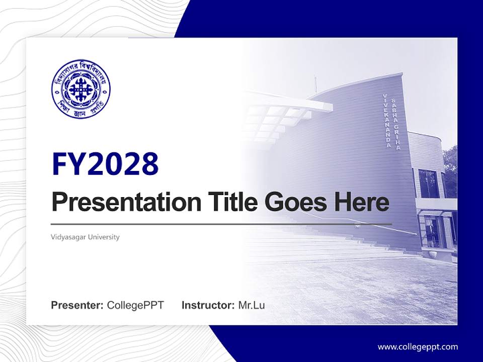 Vidyasagar University Academic Presentation/Research Findings Report PPT Template4:3 ratio PPT effect preview image5