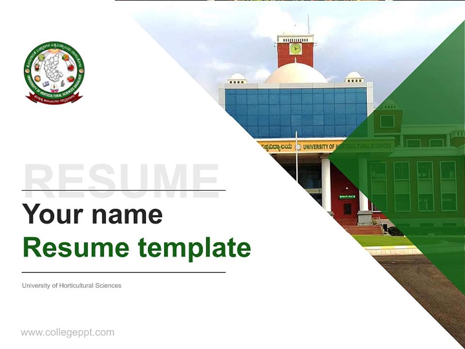 University of Horticultural Sciences Resume PPT Template4:3 ratio PPT effect preview image5