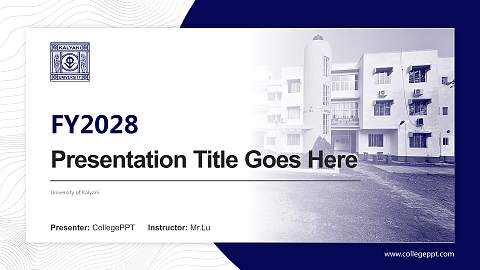 University of Kalyani Academic Presentation/Research Findings Report PPT Template
