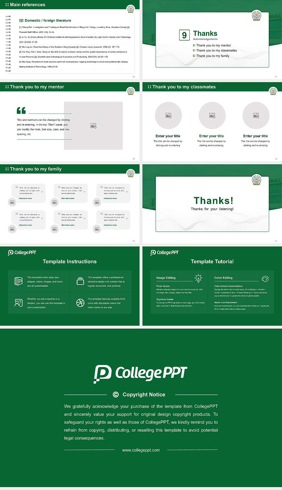 University of Agricultural Sciences (Raichur) Graduation Thesis Defense PPT Template16:9 ratio PPT effect preview image7