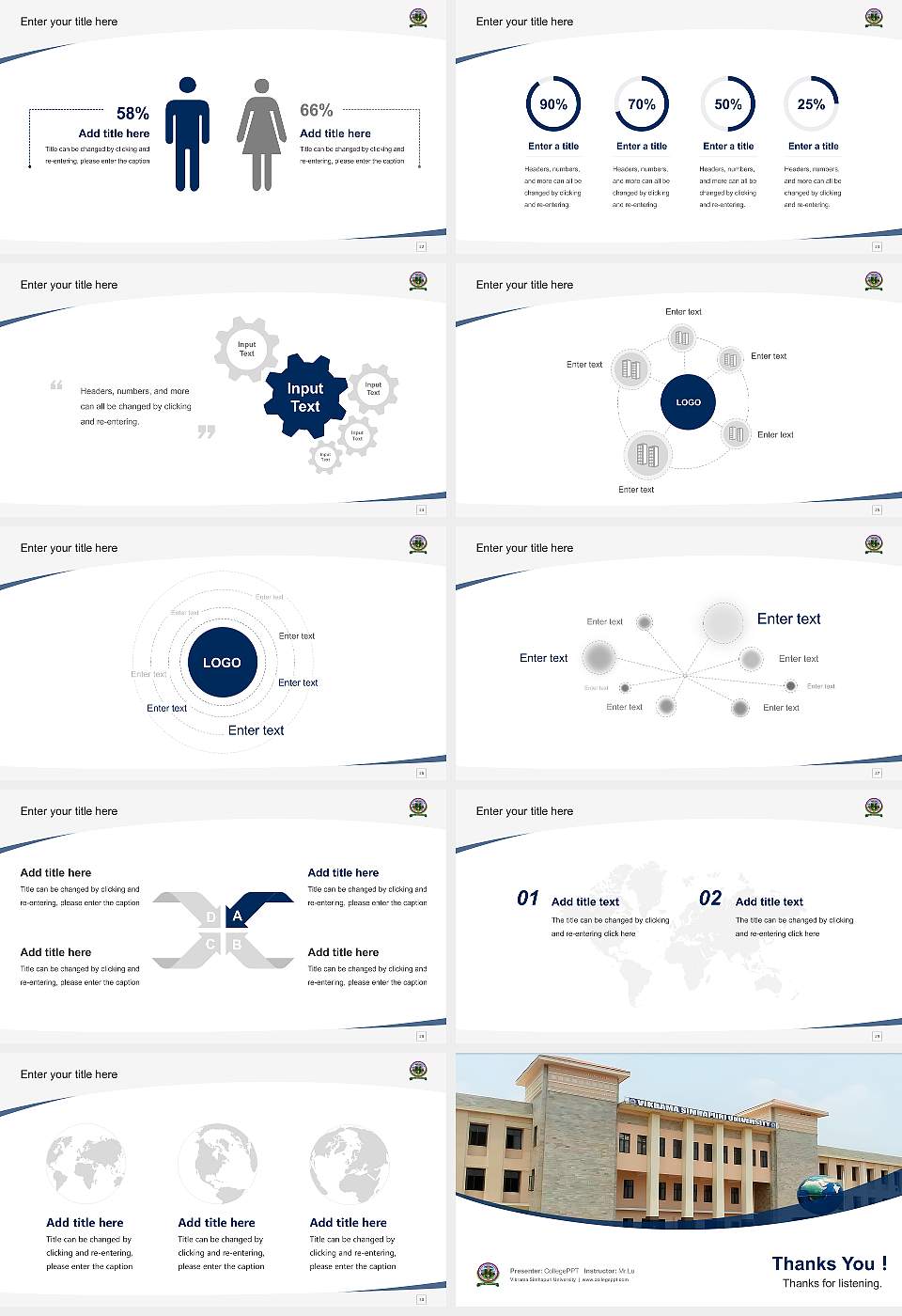 Vikrama Simhapuri University Course/Courseware Creation PPT Template16:9 ratio PPT effect preview image4