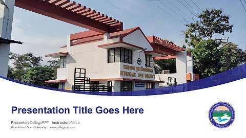 Uttarakhand Open University Course/Courseware Creation PPT Template