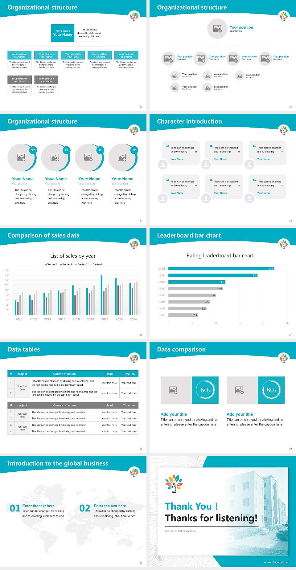 University of Technology, Jaipur Academic Presentation/Research Findings Report PPT Template4:3 ratio PPT effect preview image4