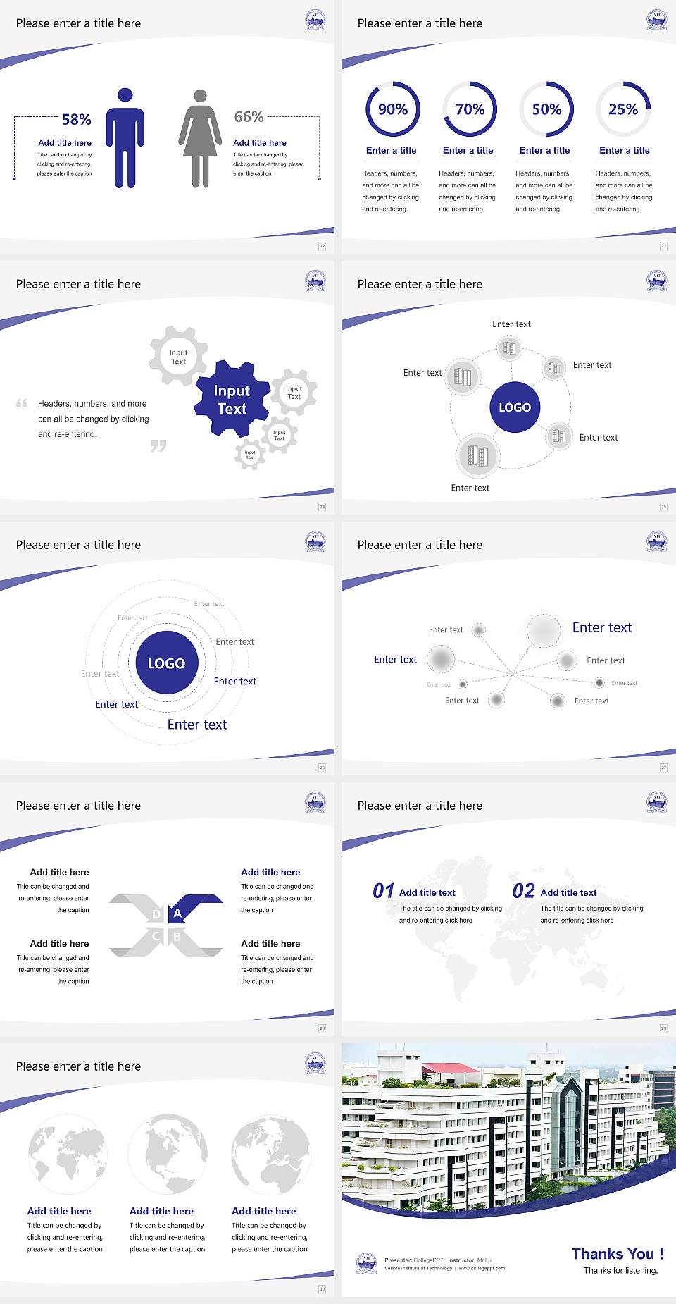 Vellore Institute of Technology Course/Courseware Creation PPT Template4:3 ratio PPT effect preview image4