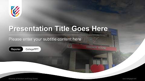University of Petroleum and Energy Studies Lecture Sharing and Networking Event PPT Template