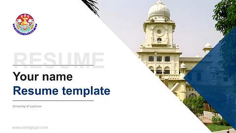 University of Lucknow Resume PPT Template