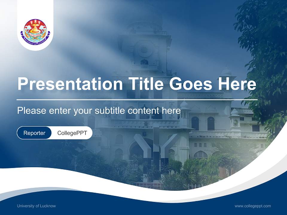 University of Lucknow Lecture Sharing and Networking Event PPT Template4:3 ratio PPT effect preview image4