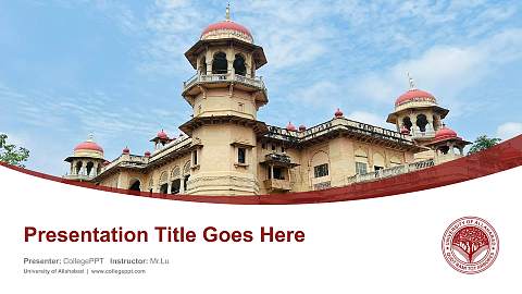 University of Allahabad Course/Courseware Creation PPT Template
