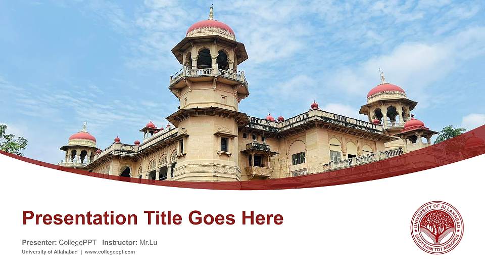 University of Allahabad Course/Courseware Creation PPT Template16:9 ratio PPT effect preview image